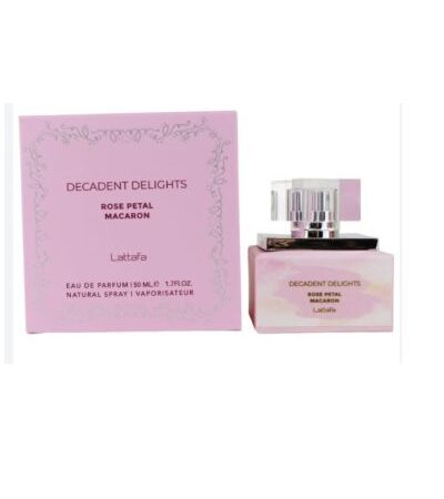 DECADENT DELIGHTS ROSE PETAL MACARON UNISEX 50ML EDP LATTAFA