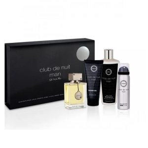 ESTUCHE ARMAF CLUB DE NUIT HOMBRE 4PZS 105ML EDP + SHAMPOO + GEL DE BAÑO + SPLASH