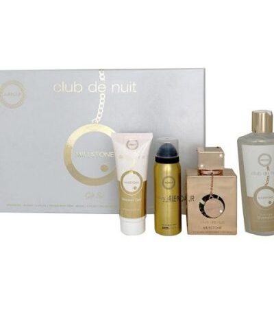 ESTUCHE ARMAF MILESTONE UNISEX 4PZS 105ML EDP – SPLASH – GEL DE BAÑO – SHAMPOO