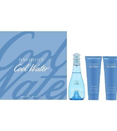 DAVIDOFF ESTUCHE COOL WATER MUJER 3PZS 100ML EDT + CREMA + GEL DE BAÑO