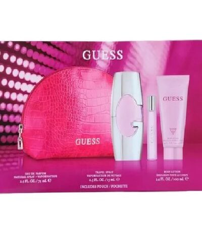 GUESS ESTUCHE MUJER 4PZS 75ML EDP + 15ML EDP + CREMA + COSMETIQUERA