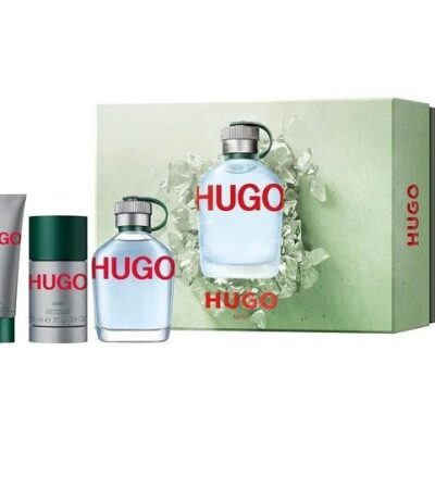 HUGO BOSS ESTUCHE CANTIMPLORA HOMBRE 3PZS 125ML EDT + GEL DE BAÑO + DESODORANTE