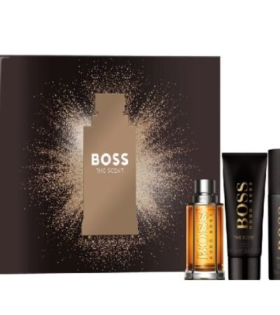 HUGO BOSS ESTUCHE THE SCENT HOMBRE 3PZS 100ML EDT + GEL DE BAÑO + DESODORANTE