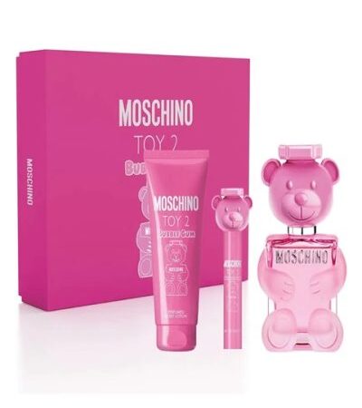 MOSCHINO ESTUCHE TOY 2 BUBBLE MUJER 3PZS 100ML EDT + 10ML EDT + CREMA