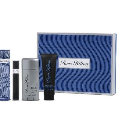PARIS HILTON ESTUCH HOMBRE 4PZS 100ML EDT + 10ML + DESODORANTE + GEL