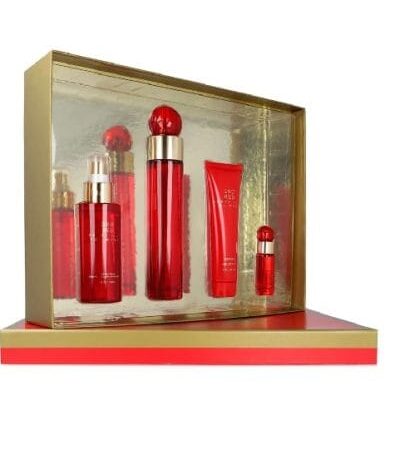 PERRY ELLIS ESTUCHE 360 RED MUJER 4 PZS 100ML + 7.5ML + GEL BAÑO + SPLASH