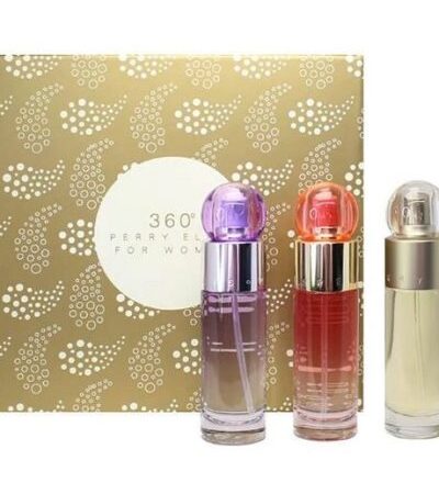 PERRY ELLIS ESTUCHE 360 TRIO MUJER 3PZS 30ML EDT 360 TRAD + 30ML EDT 360 PURPLE + 30ML EDT 360 RED