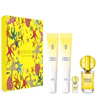 ESTUCHE VERSACE BRIGHT CRYSTAL MUJER 4PZS 90ML EDP + 5ML EDP + CREMA + GEL DE BAÑO