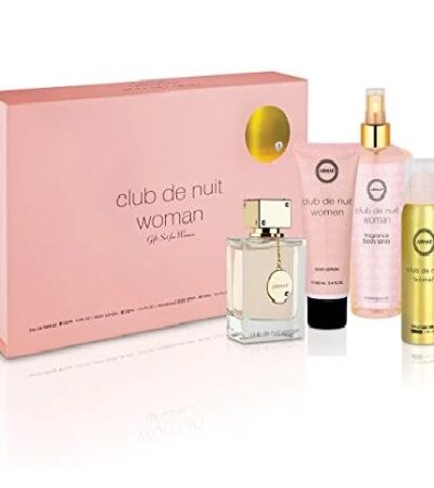ARMAF ESTUCHE CLUB DE NUIT MUJER 4PZS 105ML EDP + SPLASH + CREMA + BODY SPRAY