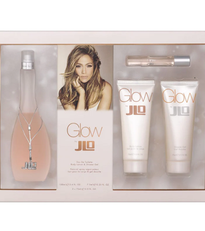 JENNIFER LOPEZ ESTUCHE GLOW MUJER 3PZS 100ML EDT + CREMA + SHOWER GEL
