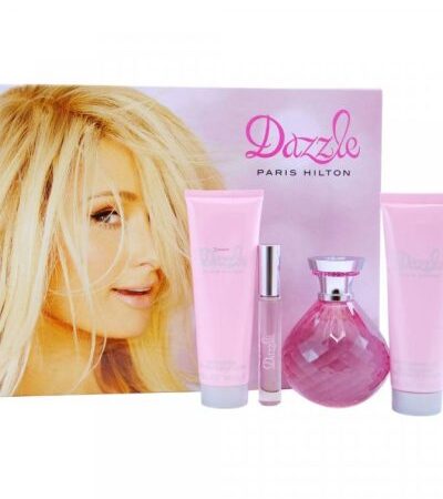 PARIS HILTON ESTUCHE DAZZLE MUJER 4PZS 125ML EDP + 10ML + GEL DE BAÑO + CREMA